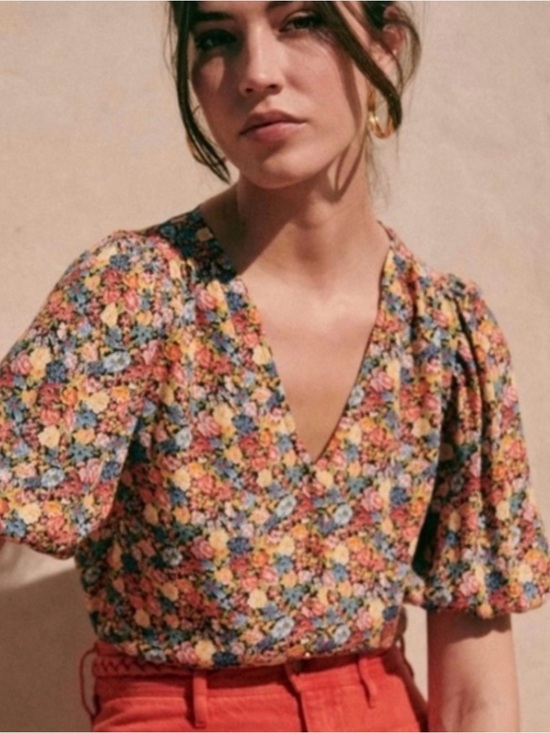 Sezane Tops - Sézane Paula Blouse in Sunflower Print
